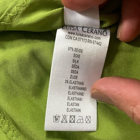 Luisa Cerano Chartreuse Silk Cami - Picture 6 of 10